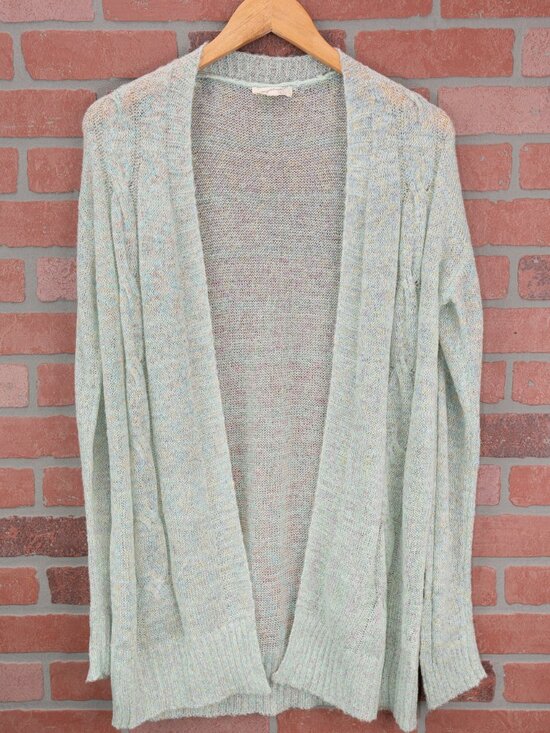 Mystree Sweaters - 🆕 Light Green Sheer Knit Cardigan - Size Small
